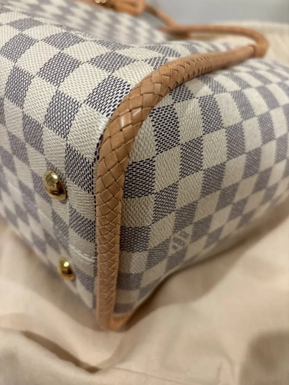 Louis Vuitton Propriano Tote Shoulder Bag Damier Azul Canvas
